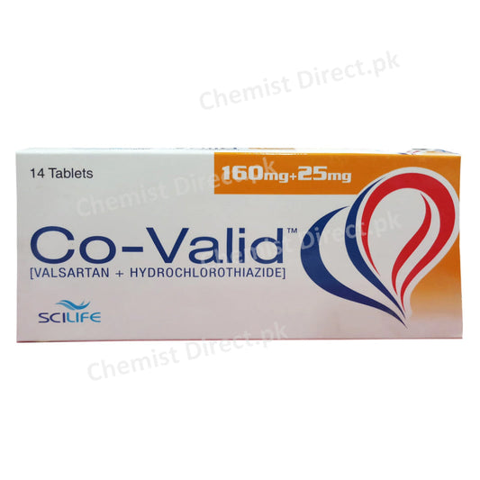 Co Valid 160 25mg Tab Tablet Scilife Pharma PVT LTD Anti Hypertensive Valsartan 80mg Hydrochlorothiazide 12.5m