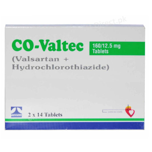 Co Valtec 160 12.5mg Tab Tablet ABROS PHARMA Anti Hypertensive Valsartan 160mg Hydrochlorothiazide 12.5mg