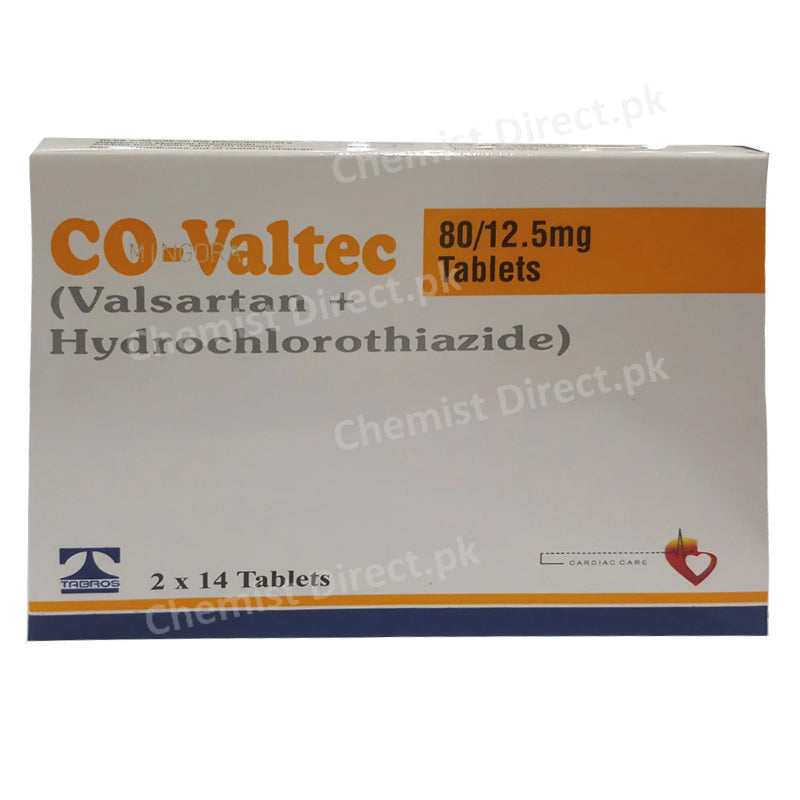 Co Valtec 80 12.5mg Tab Tablet Tabrospharma pvt Ltd Anti Hypertensive Valsartan 80mg Hydrochlorothiazide 12.5mg