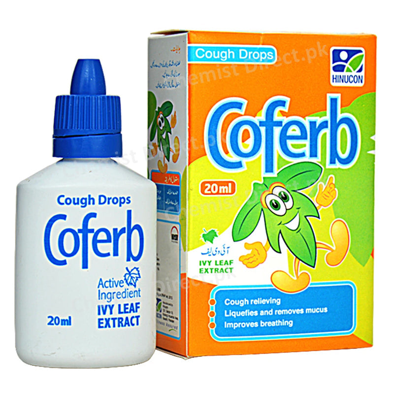 Coferb Drop 20ml Hinucon Herbal Preparation Ivy Leaf Extract