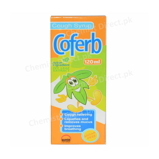 Coferb Syrup 35mg/5ml 120ml Hinucon Herbal Preparation Ivy Leaf Extract