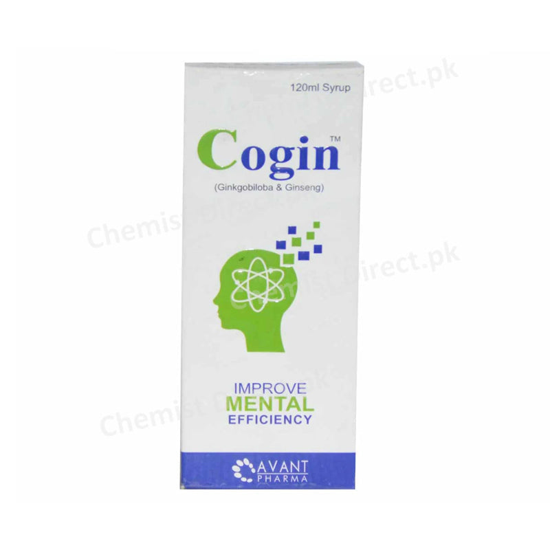 Cogin Syrup 120ml Avant Pharma Herbal Products Ginkgobiloba, ginseng