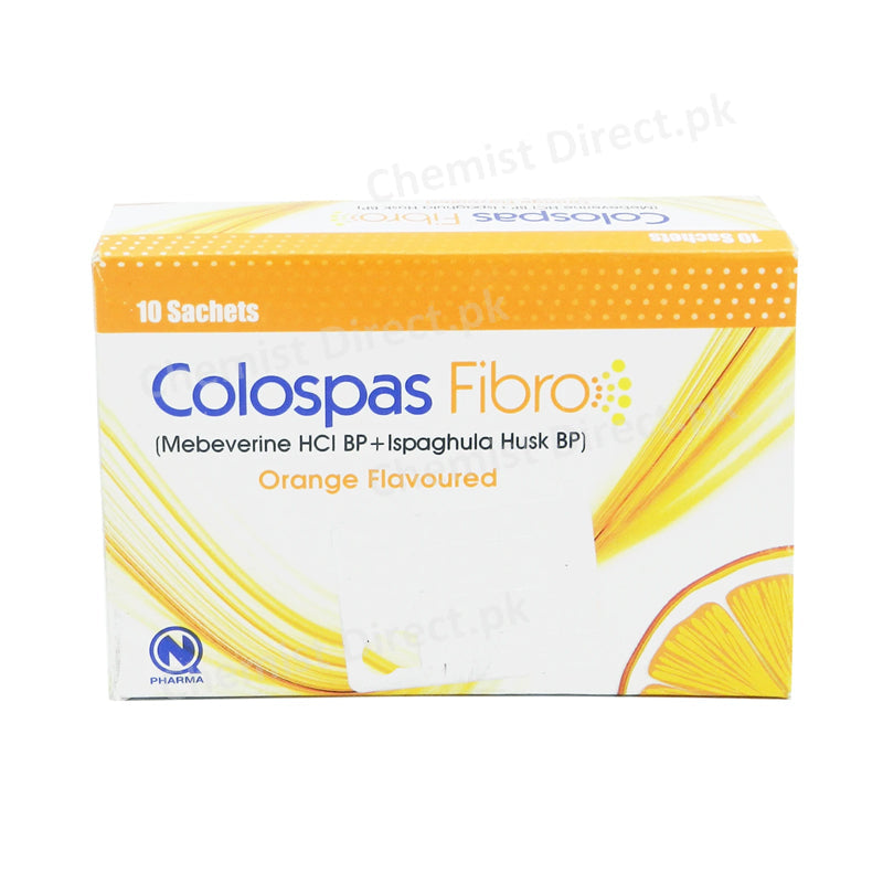 Colospas Fibro Powder Sachet 135mg/3.5gm Nabiqasim Industries Anti-spasmodic Mebeverine Hcl 135mg, - spaghula Husk 3.5mg