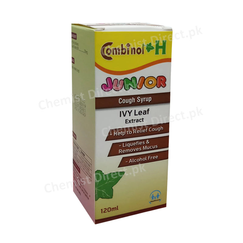 Combinol H Junior Syrup 120ml Cough Ivl Leaf Extract Healthcare Pharma