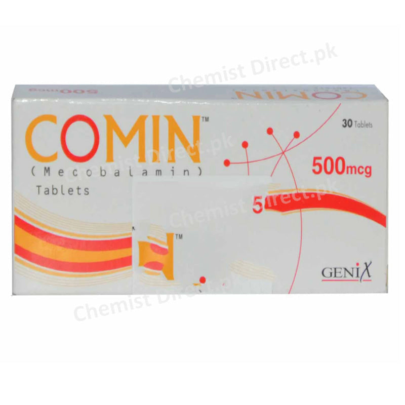 Comin 500mcg Tablet Tab Genix Pharma Mecobalamin.