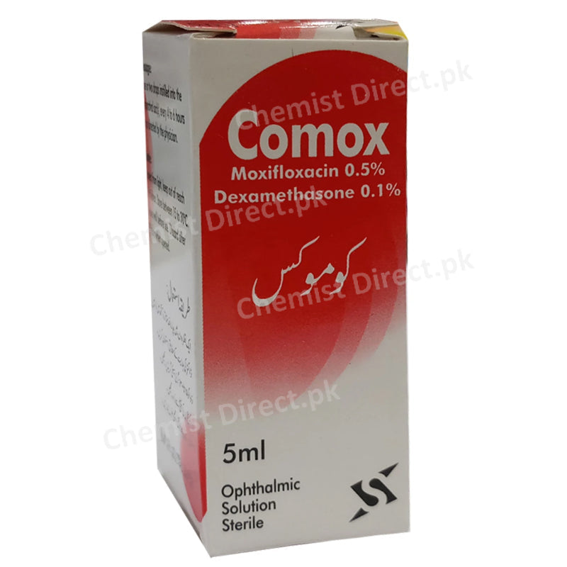 Comox Eye Drop 5ml Sante pharma Anti Infective Moxifloxacin 0.5 Dexamethasone 0.1