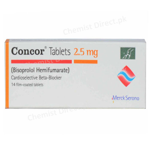 Concor 2.5mg Tab Tablet Martin Dow Pharmaceuticals Pak Ltd Anti Hypertensive Bisoprolol Hemifumarate