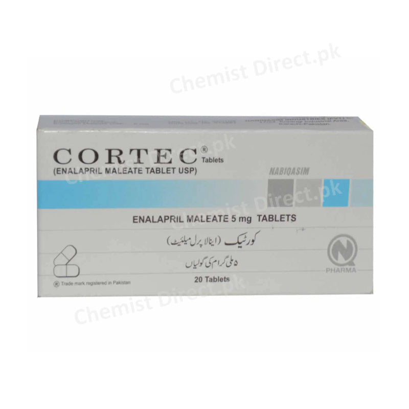 Cortec Tablet 5mg Nabiqasim Industries Anti-Hypertensive Enalapril