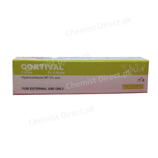 Cortival Cream 2% 5gram Corticosteroid Hydrocortisone Valor Pharmaceuticals