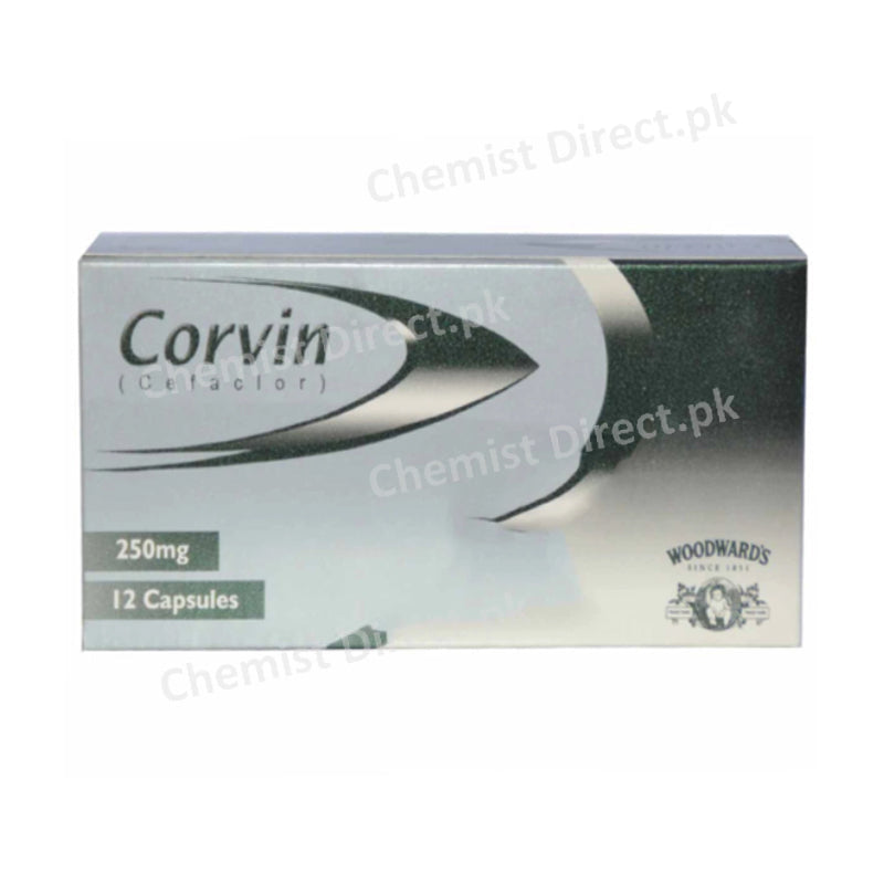 Corvin Capsule 250mg Woodward Pakistan Cephalosporin Antibiotic Cefaclor