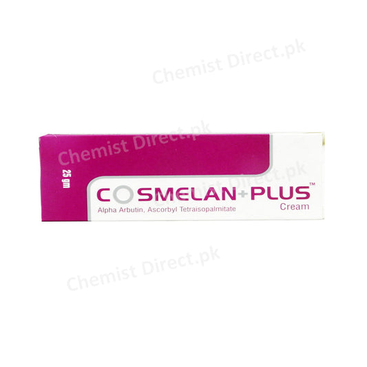 Cosmelan+Plus Cream 25gram Trans Asian Pharmaceuticals Skin Care Preparation Alpha Arbutin, Ascorbyl Tetraisopalmitate Treatment of Depigmentation