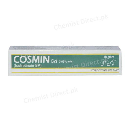 Cosmin Gel 0.05% 10gram Saffron Pharmaceuticals Anti-Acne Isotretinoin