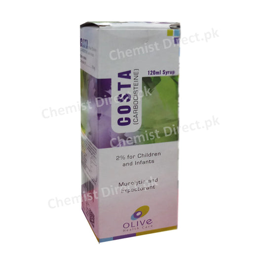 Costa 2% 120ml syrup Pharmaplex Cough preparation Carbocisteine