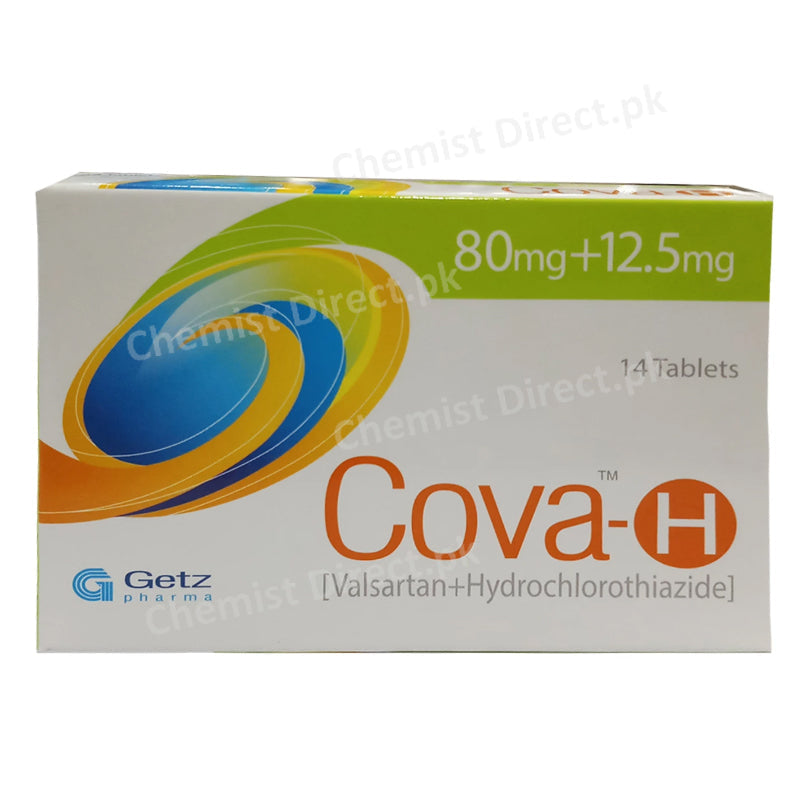 Cova H 80 12.5mg Tab Tablet Getz Pharma Anti Hypertensive Valsartan 80mg Hydrochlorothiazide 12.5mg