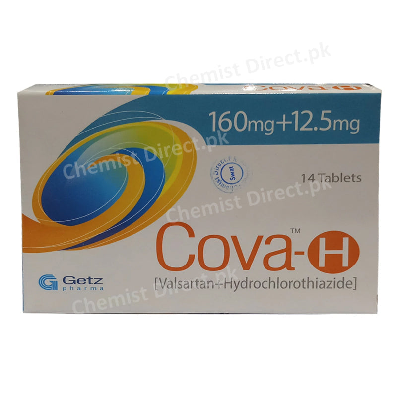 Cova H Tab 160mg 12.5mg Tab Tablet Getz Pharma Anti Hypertensive Valsartan 160mg Hydrochlorothiazide 12.5mg