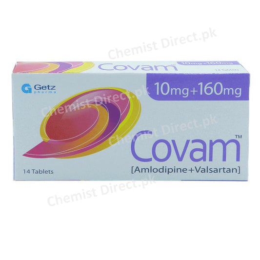 Covam 10 160mg Tab Tablet Anti Hypertensive Amlodipine 10mg Valsartan 160mg