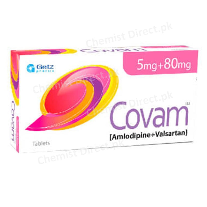 Covam 5 80mg tab Tablet Anti Hypertensive Amlodipine 5mg Valsartan 80mg