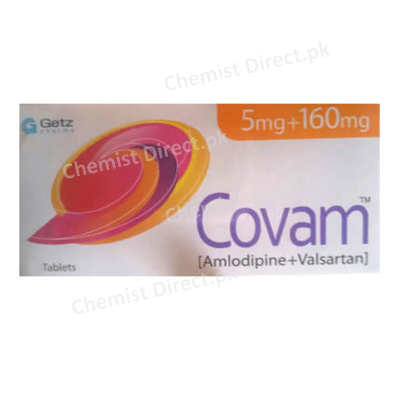 Covam 5mg 160mg Tab Tablet Anti Hypertensive Amlodipine 5mg Valsartan 160mg