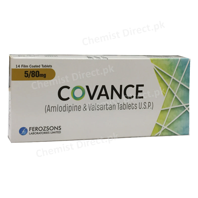 Covance 5 80mg Tab Tablet Ferozsons lab Anti Hypertensive Amlodipine 5mg Valsartan 80mg