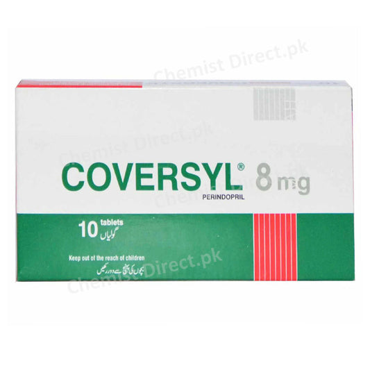 Coversyl 8mg Tab Tablet Servier ResearchAnd Pharmaceuticals Pakistan Anti Hypertensive Perindopril 