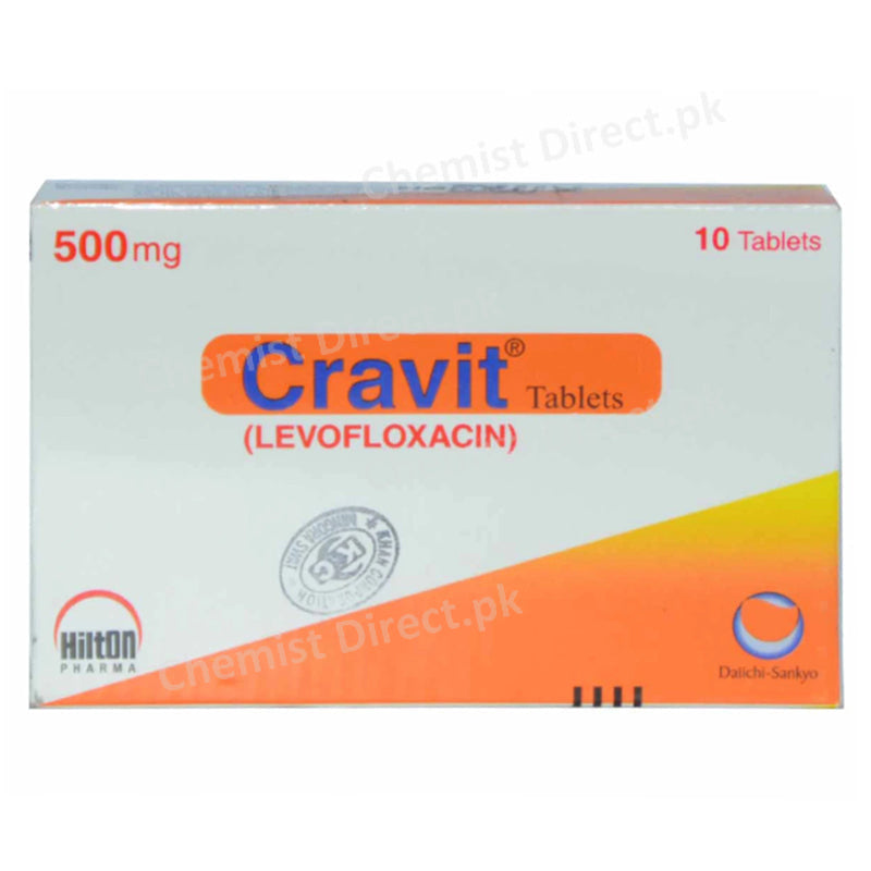 Cravit 500mg Tablet Hilton Pharma Quinolones Anti Bacterial Levofloxacin
