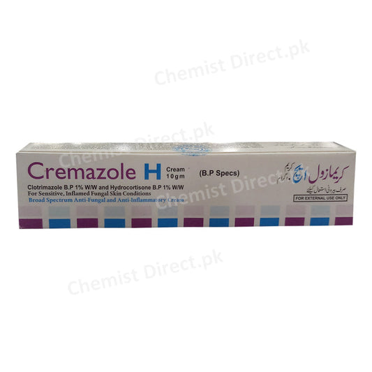 Cremazole H Cream 10gram Valor Pharmaceuticals Anti Fungal Corticosteroid Clotrimazole 0.001% Hydrocortisone 0.001%