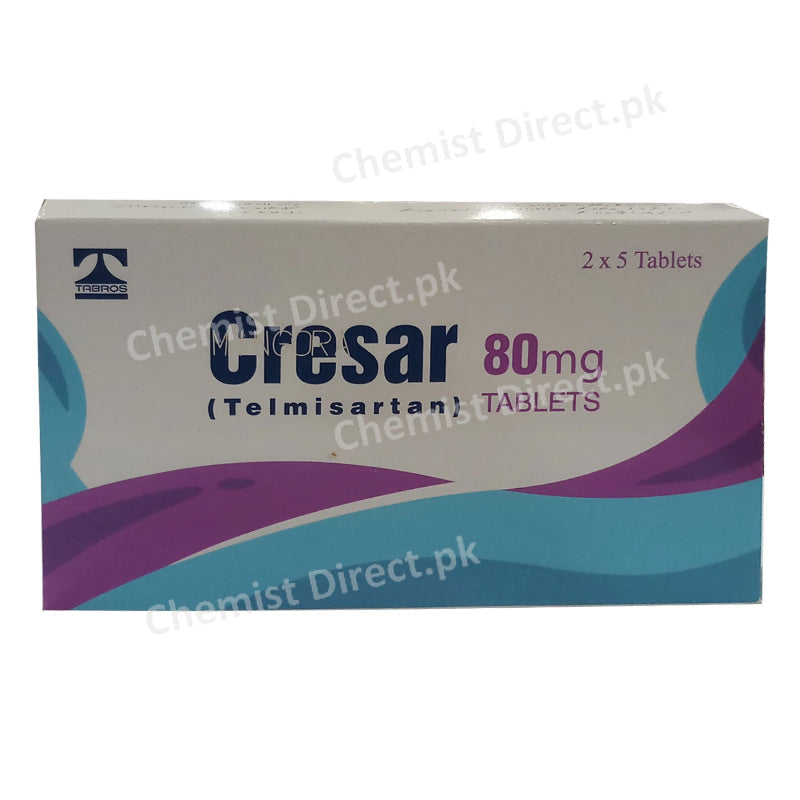 Cresar 80mg Tab Tablet Tabros Pharma Telmisartan
