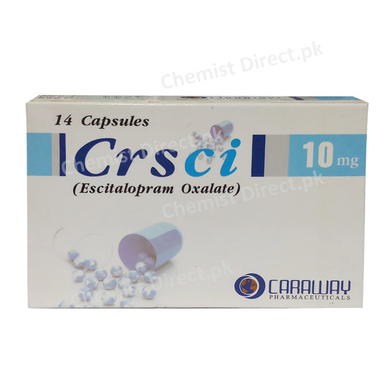 Crsci 10mg Cap Capsule Caraway Pharmaceuticals Anti Depressant Escitalopram