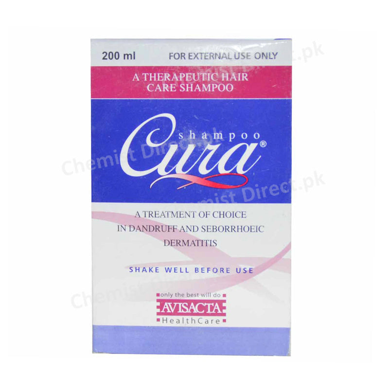 Cura Shampoo 200ml Avisacta Health Care Pharma Hair Care Product Pyrithione Zinc Vitamin B6 Purple Cone flower
