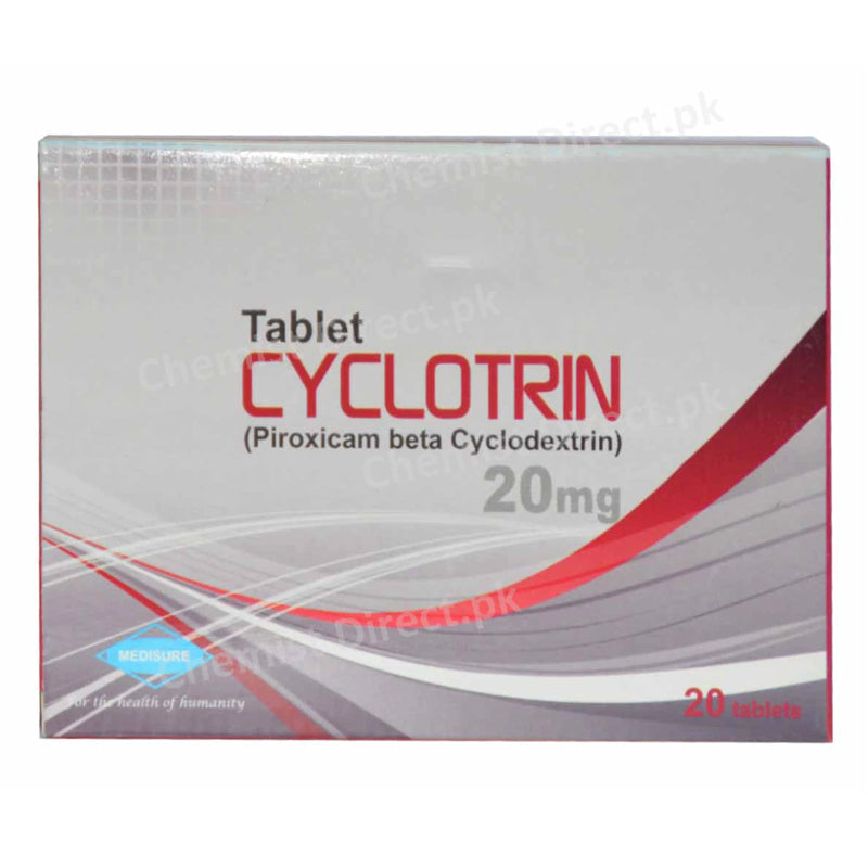 Cyclotrin 20mg Tab Tablet Medisure Pharma Piroxicam beta Cyclodextrin