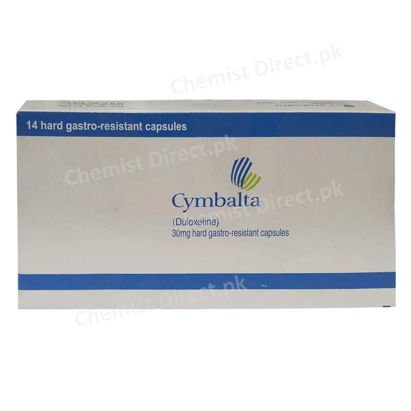 Cymbalta\ 30mg Cap Capsule Eli Lilly Pakistan Pvt  Ltd Anti Depressant Duloxetine