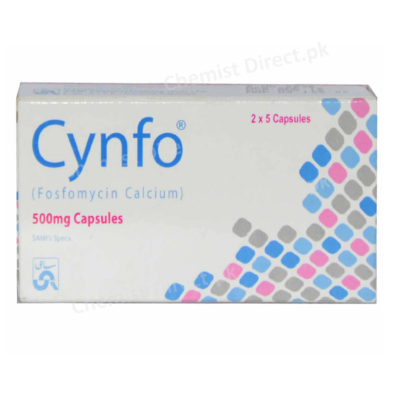 Cynfo 500mg Cap Capsule Sami Pharmaceuticals  Pvt Ltd Anti Bacterial Fosfomycin Calcium