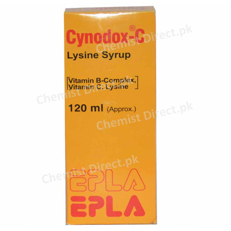 Cynodox C Syrup 120ml Epla Pharma Vitamin B complex vitamin c lysine