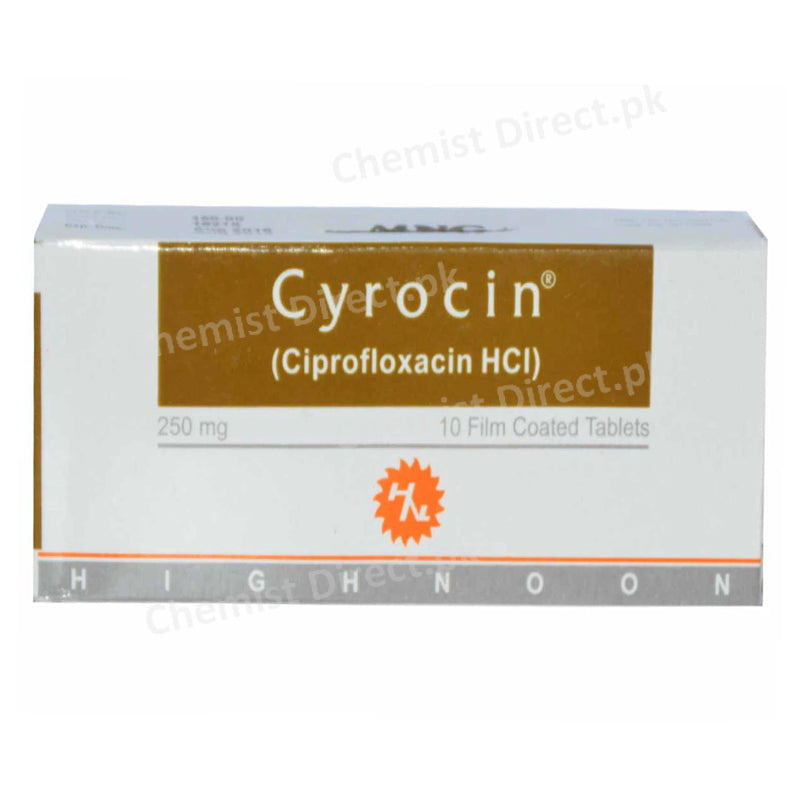 Cyrocin 250mg Tab Tablet Highnoon Laboratories Ltd Quinolones Anti Bacterial Ciprofloxacin