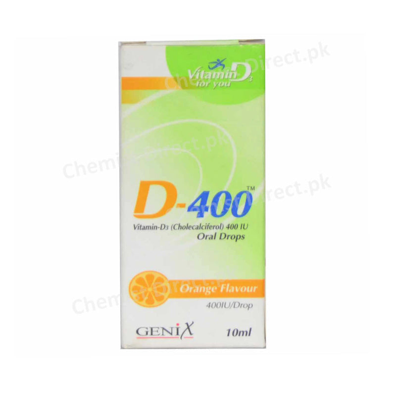 D-400 oral drops Genix Pharma vitamin d3 (cholecalciferol)400 iu