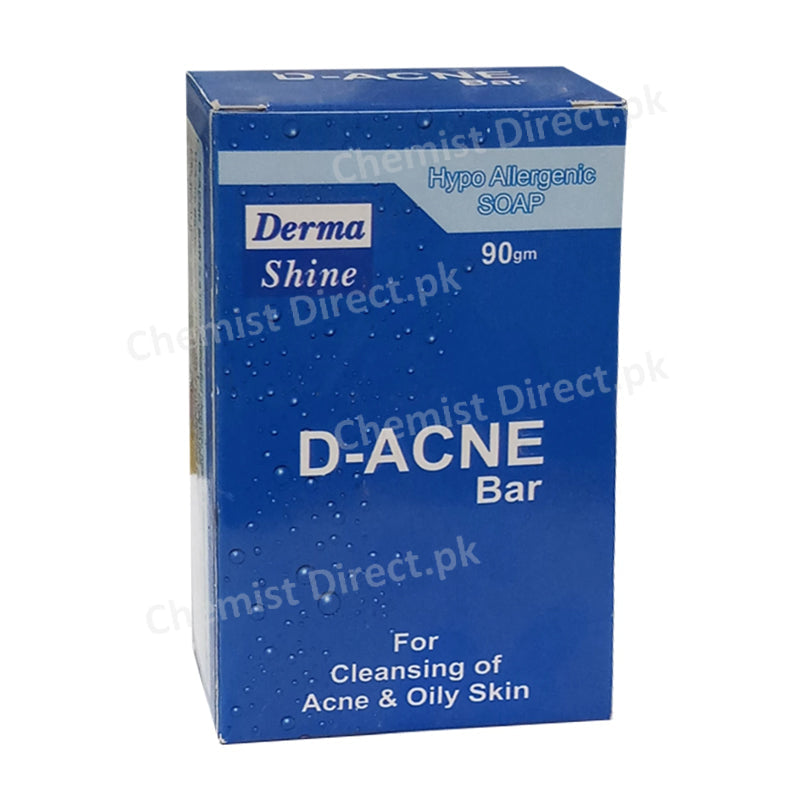 D-Acne Bar 90gram Soap Derma shine Pharma Cleansing of Acne Oily Skin