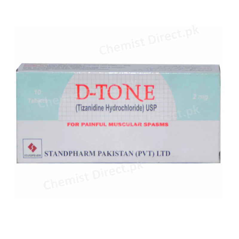 D-Tone Tablet 2mg Standpharm Muscle Relaxants Tizanidine