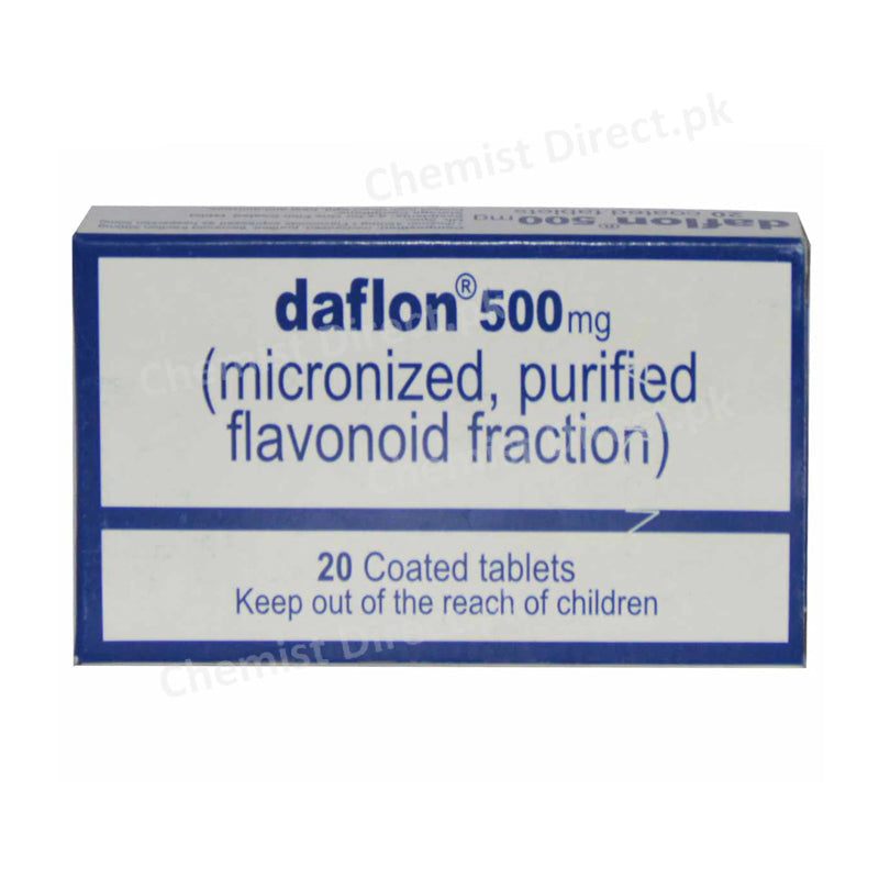 Daflon Tablet 500mg Servier Research Pharmaceuticals Pakistan Anti-Haemorrhoidal Diosmin