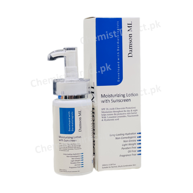 Damson ML Moisturizing Lotion with Sunscreen SPF 20 sun Screen