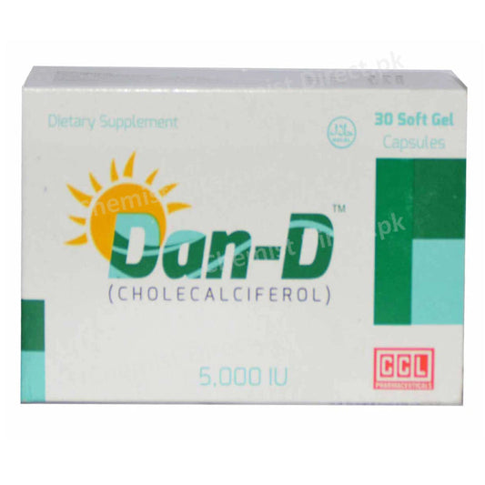 Dan D 5000IU Cap Capsule CCL Pharmaceuticals Pvt Ltd Vitamin  Analogue Cholecalciferol