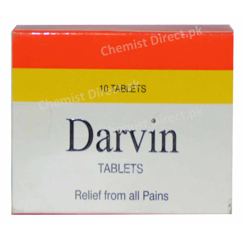 Darvin Tab Tablet PharmedicLaboratories Pvt Ltd Opiate Analogue And Analgesic Dextro propoxyphene Paracetamol 32.5 25mg