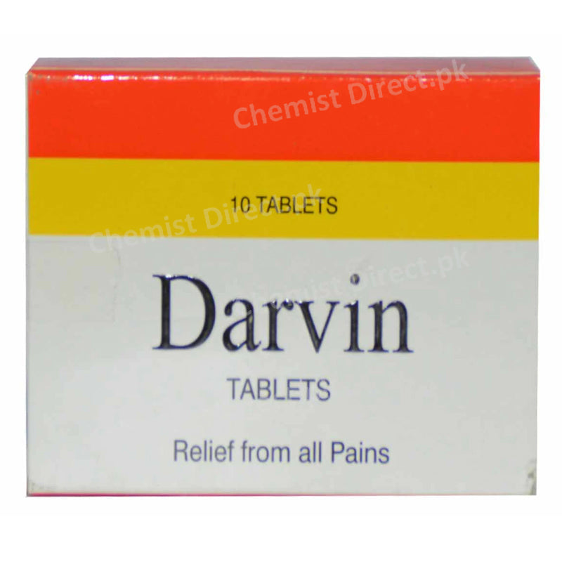 Darvin Tab Tablet PharmedicLaboratories Pvt Ltd Opiate Analogue And Analgesic Dextro propoxyphene Paracetamol 32.5 25mg