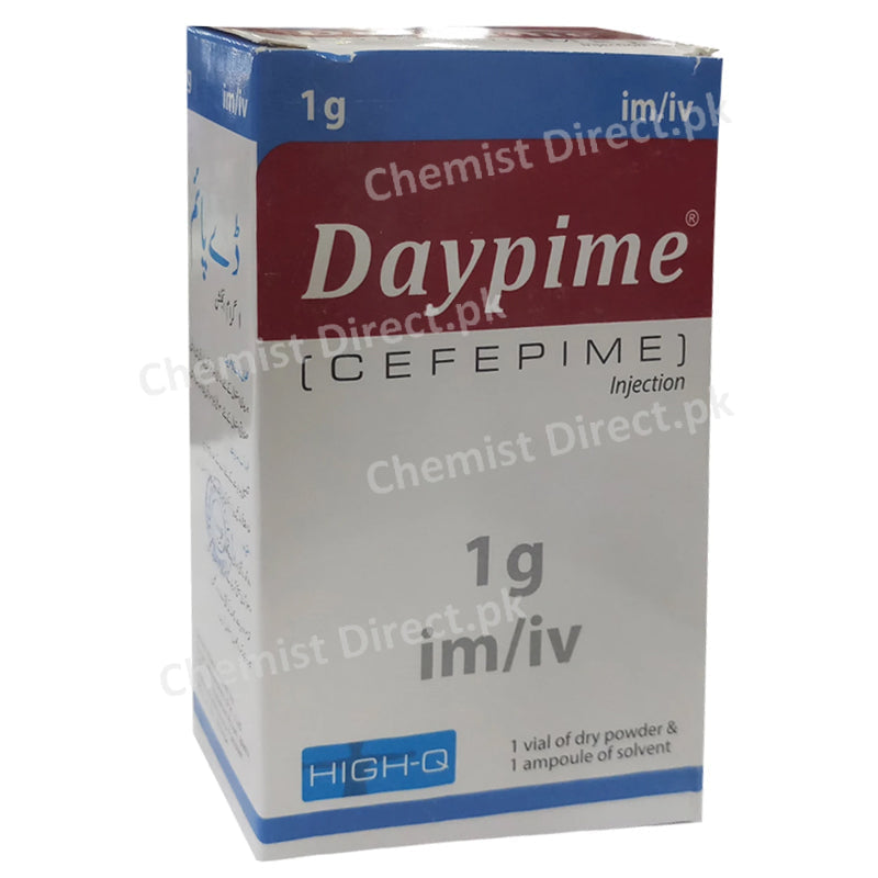 Daypime 1g Inj Injection High Q Pharmaceuticals Cephalosporin Antibiotic Cefepime