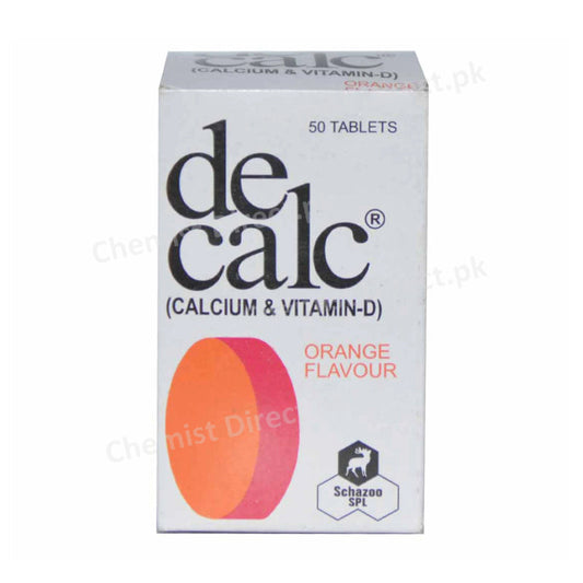 Decalc Tablet Calcium Supplement Schazoo Pharmaceuticals Calcium Vitamin D