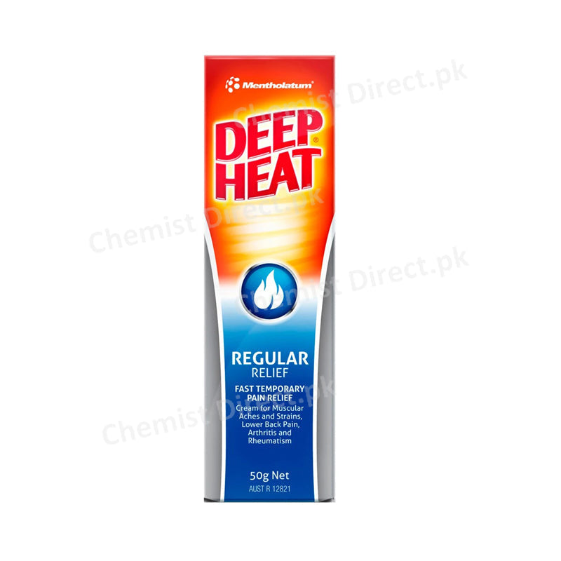 Deep Heat Cream 50Gram Atco Healthcare Menthol 58.8mg, Methyl salicylate 127.4mg, chloroxylenol 5mg