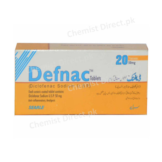 Defnac Tablet 50mg Diclofenac Sodium Searle Pakistan Nsaid