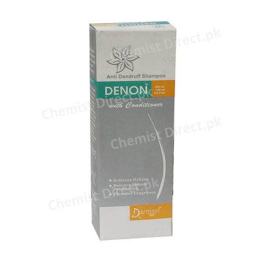 Denon Shampoo 120ml Dermsol Pharma Relieves Itching Balance Sebum Prodution Pleasent Fragrance anti Dandruff Conditioner