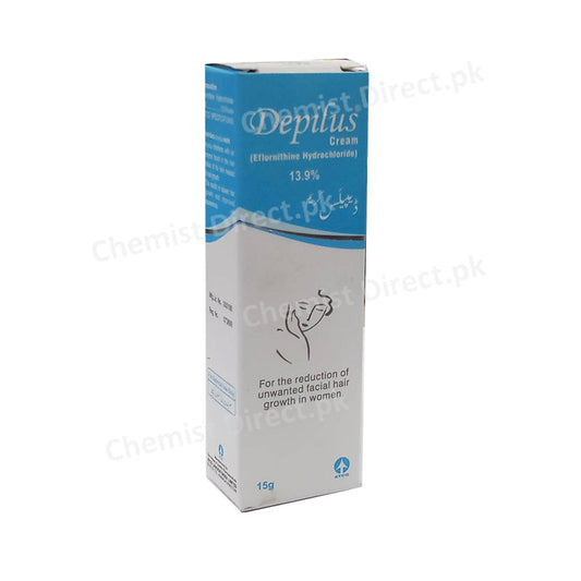 Depilus Cream 15gram Atco Laboratories Eflornithine hydrochloride abnormal facial hair growth
