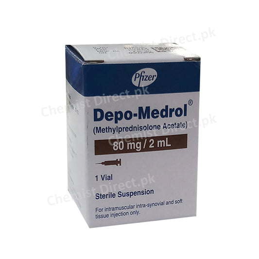 Depo-Medrol 80mg Injection Pfizer Pakistan Corticosteroids Methylprednisolonen Acetate