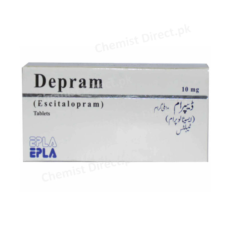 Depram 10mg Tablet Martin Dow Pharmaceutical Anti-Depressant Escitalopram